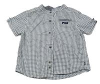 Bielo-čierno-modrá košeľa Obaibi