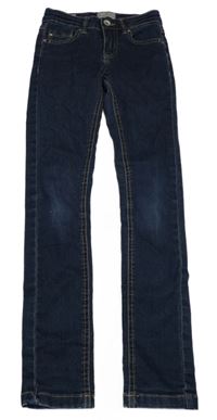 Tmavomodré skinny elastické rifle