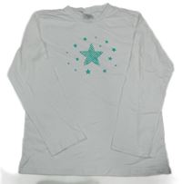 Biele tričko s hviezdou Petite Fleur