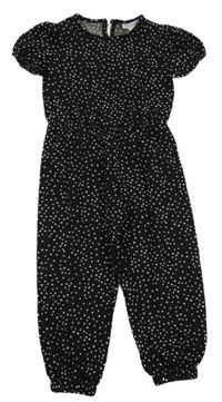 Černý overal s bílými puntíky Primark