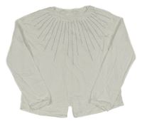 Biele oversize tričko s kamienkami S. Oliver