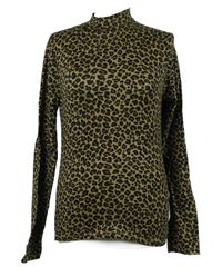 Dámské béžovo-hnědo-černé vzorované triko s rolákem Hailys