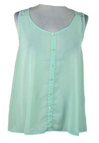 Dámska svetlozelená šifónová blúzka so sieťovinou Amisu