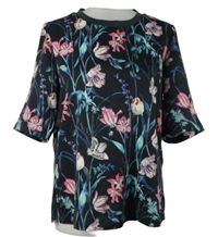 Dámská černá halenka s květy Garcia 