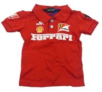 Červené polo tričko s logem Ferrari
