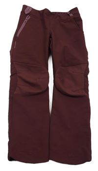 Mahagonové šusťákové funkční kalhoty Decathlon