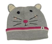 Sivá podšitá čapica s mačkou Joules
