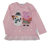 Světlerůžové triko s Pepinou a tylem 