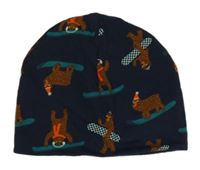 Tmavomodrá čepice s medvědy H&M