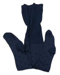 Tmavomodré punčoháče so srdiečkami