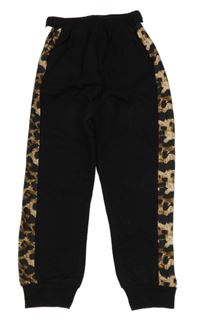 Čierno-leopardí tepláky