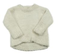 Smotanový chlpatý sveter River Island