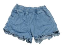 Modré riflové kraťasy s krouceným lemem C&A