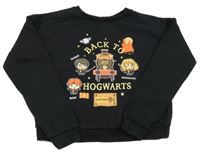Čierna crop mikina s potiskem - Harry Potter