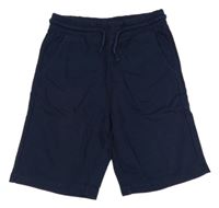Tmavomodré teplákové kraťasy H&M