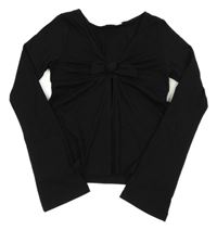 Čierne tričko s mašlou H&M