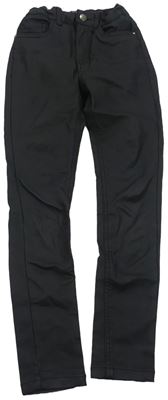 Čierne koženkové skinny nohavice Denim Co.