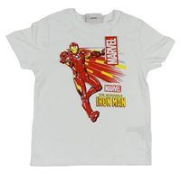 Biele tričko s Iron Manem Marvel + Primark