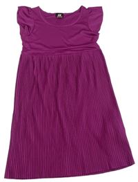 Purpurové plisované midi šaty H&M