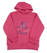 Růžová mikina s baletkou a kapucí 