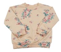 Broskvová mikina s květy Nutmeg