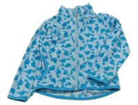 Světlemodrá fleecová propínací mikina s dinosaury Infinity