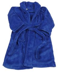 Tmavomodrý chlpatý župan