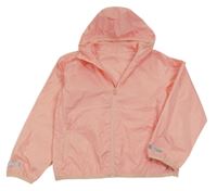 Broskvováí šušťáková nepromokavá bunda s kapucňou