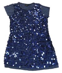 Tmavmodrá tunika s flitry Next