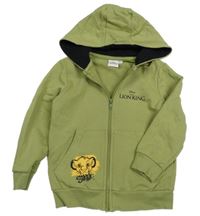 Khaki prepínaci mikina so Simbou a kapucňou Disney