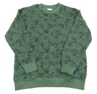 Khaki mikina s listami Vertbaudet