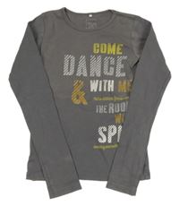 Sivé tričko s nápisom Name it