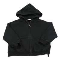 Černá propínací oversize mikina s kapucí Zara