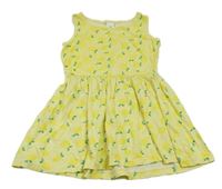 Žlté bavlnené šaty s citrony C&A