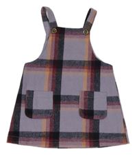 Levandulovo-farebné kockované šaty Next