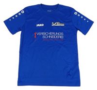 Zafírové športové tričko s nápismi Jako