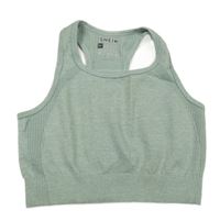 Svetlomodrý športový elastický crop top Shein
