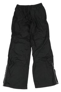 Černé šusťákové nepromokavé kalhoty Crane 