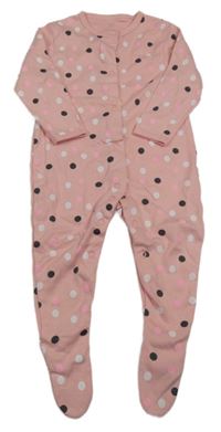 Světlerůžový overal s puntíky Primark