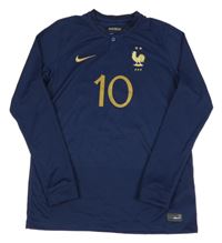 Tmavomodrý funkční fotbalový dres Mbappe Nike 