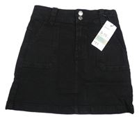 Nové - Čierna rifľová sukňa Denim Co.