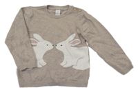 Béžový sveter so zajačikmi H&M