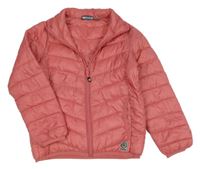 Růžová šusťáková prošívaná zateplená bunda Color kids