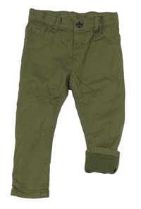 Khaki skinny podšité rifle ZEEMAN