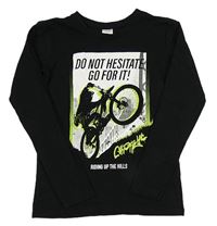 Čierne tričko s bicyklom Chapter Young