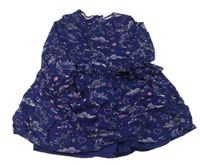 Tmavomodré šaty s jednorožci M&S