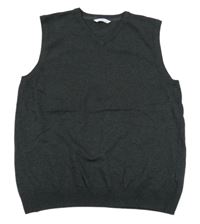 Tmavošedá melírovaná pletená vesta M&S