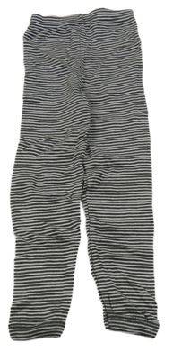 Tmavošedo-bílé pruhované spodní kalhoty C&A