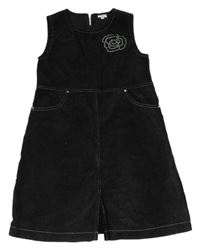 Čierne menšestrové šaty s nášivkou oviesse