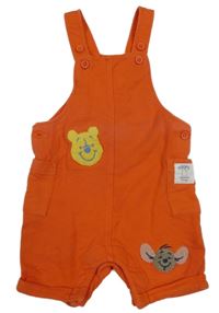 Tmavooranžové cargo teplákové laclové kraťasy s Pú M&S